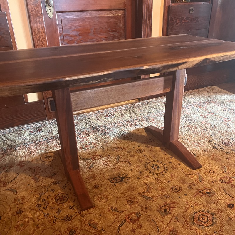 Live edge walnut & mahogany desk